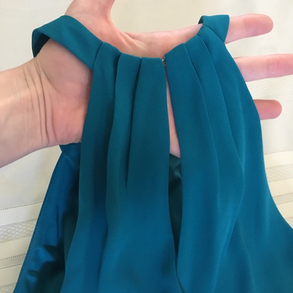 express dress halter teal NWOT - Picture 4 of 8